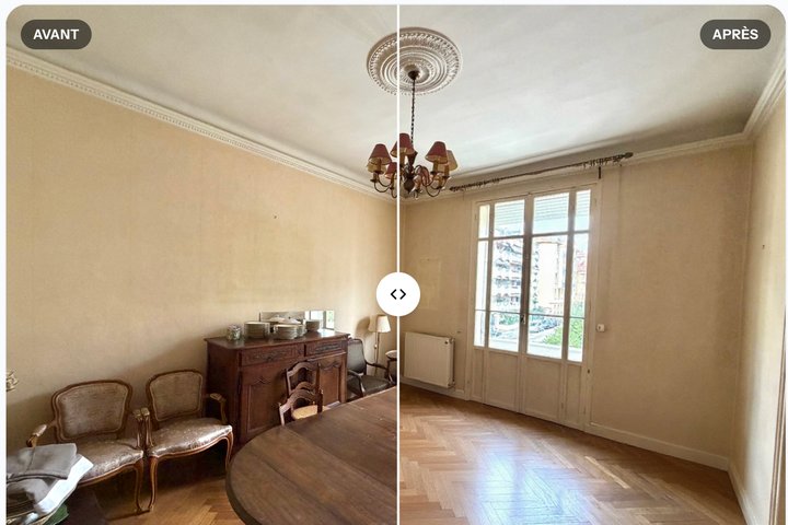 Avant / après retouche photo IA