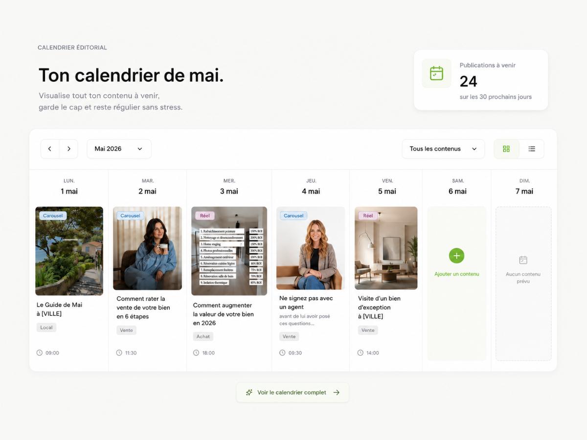 Calendrier éditorial